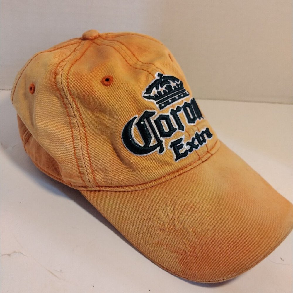 Corona Extra Hat Mens Orange Beer Adjustable Strap Back Bio-Domes Cap